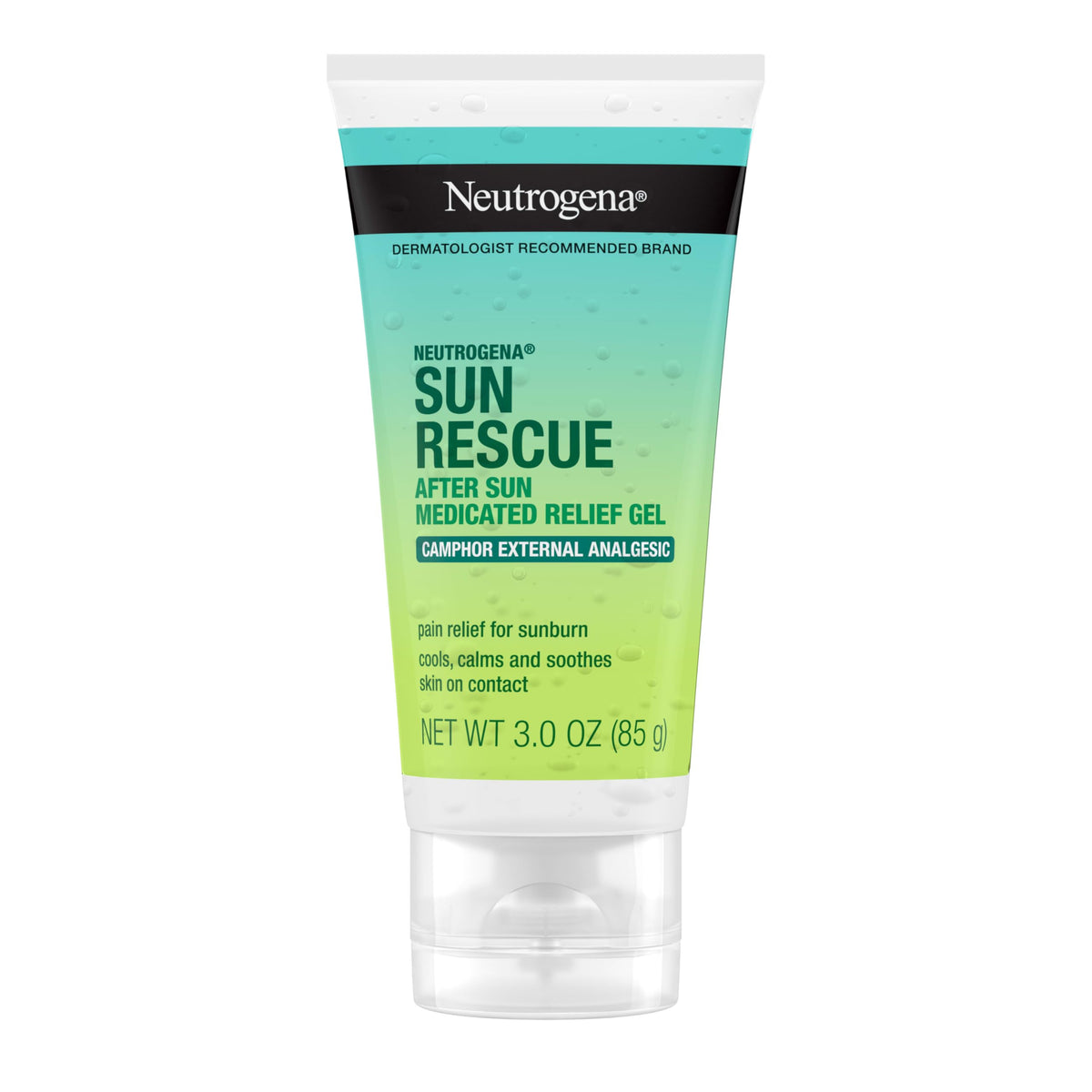 Neutrogena Sun Rescue After Sun Relief Gel 0.45% Camphor 3 oz front view