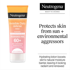 Neutrogena sunscreen showing clear application on skin
