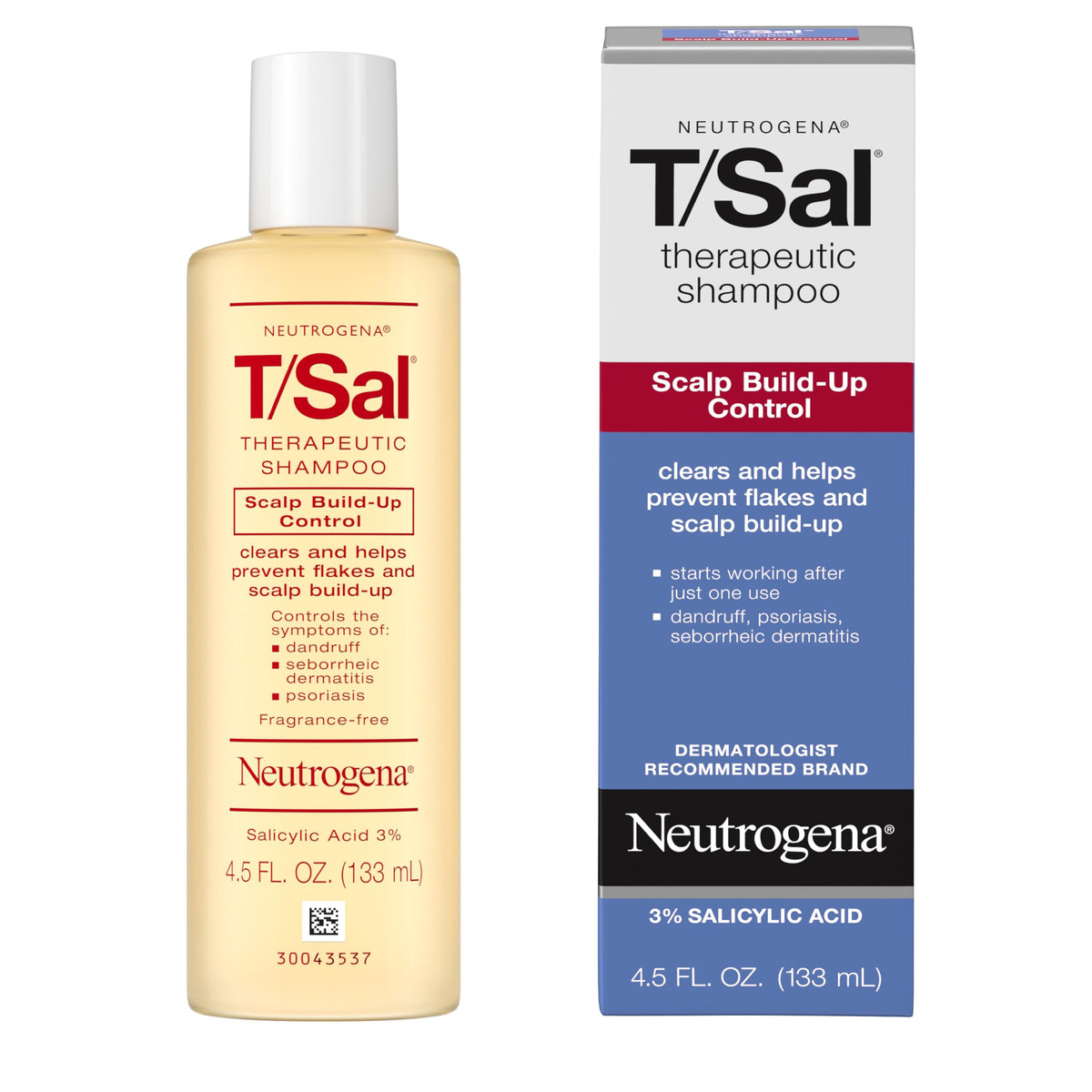 Neutrogena T/Sal Shampoo with a gentle lather in a bowl