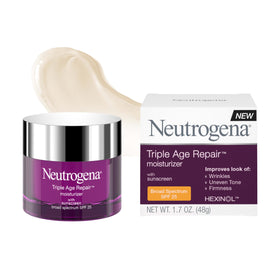 Neutrogena Triple Age Repair Face Moisturizer front view with SPF 25 label