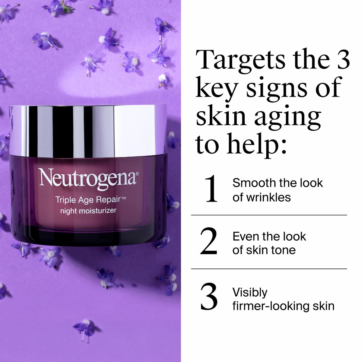 Neutrogena Triple Age Repair Night Face Moisturizer packaging