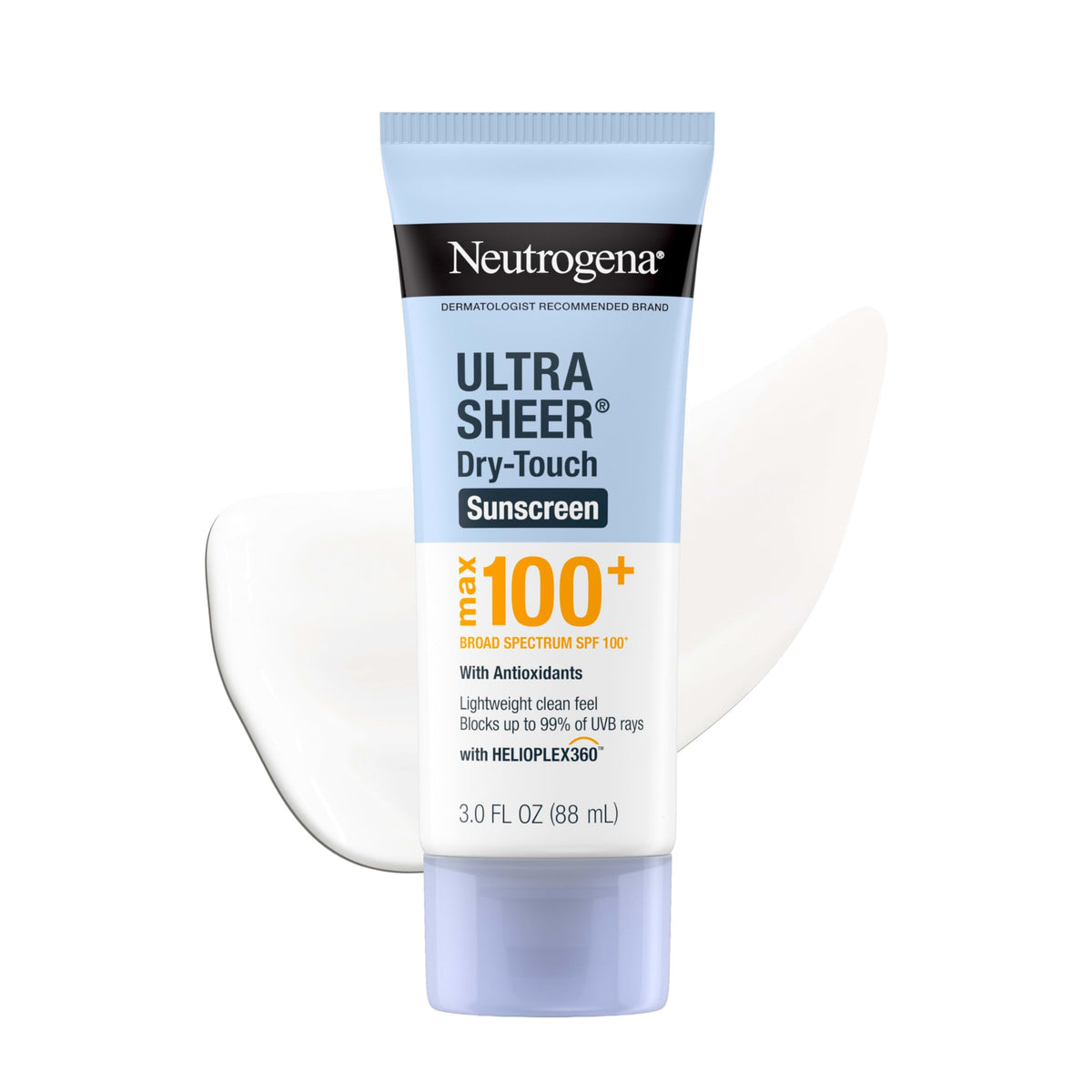 Neutrogena Ultra Sheer Dry Touch Sunscreen Lotion Max SPF 100+ 3 oz front view
