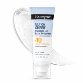 Neutrogena Ultra Sheer Invisible Gel Face Sunscreen SPF 40 front view