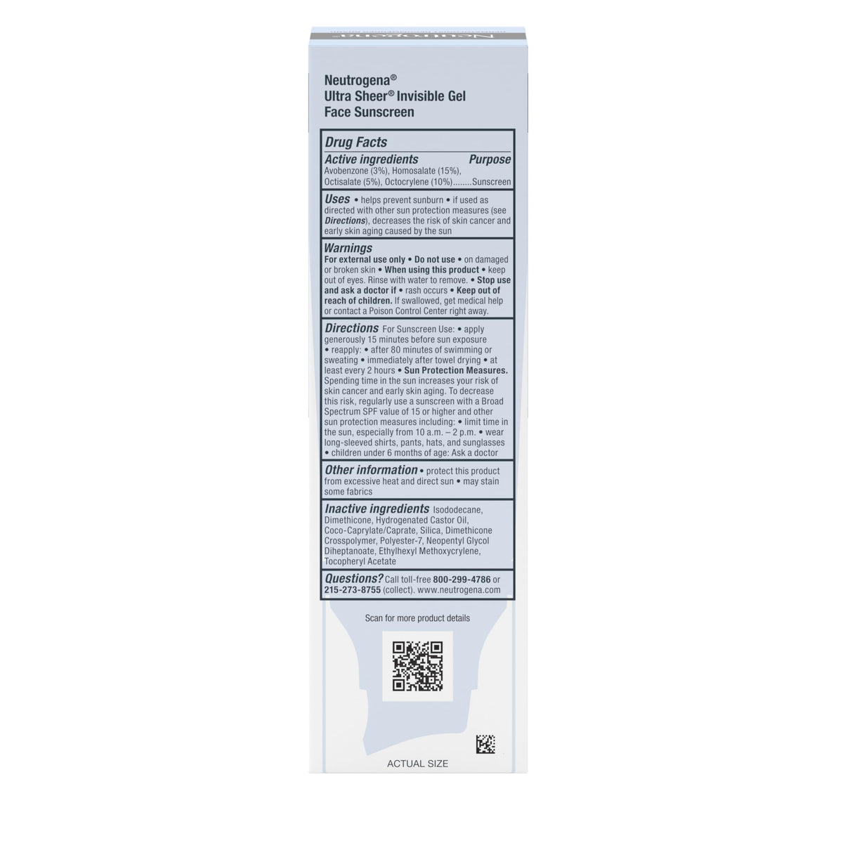 Neutrogena Ultra Sheer Invisible Gel Face Sunscreen SPF 40 with makeup