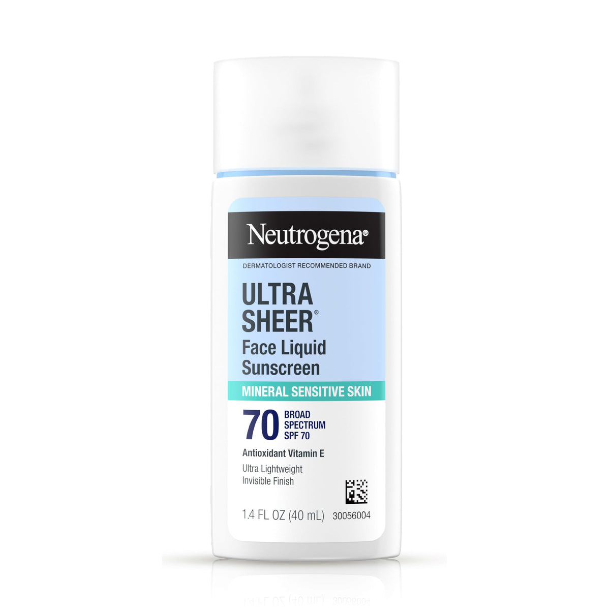Neutrogena Ultra Sheer Liquid Mineral Face Sunscreen SPF 70 front view