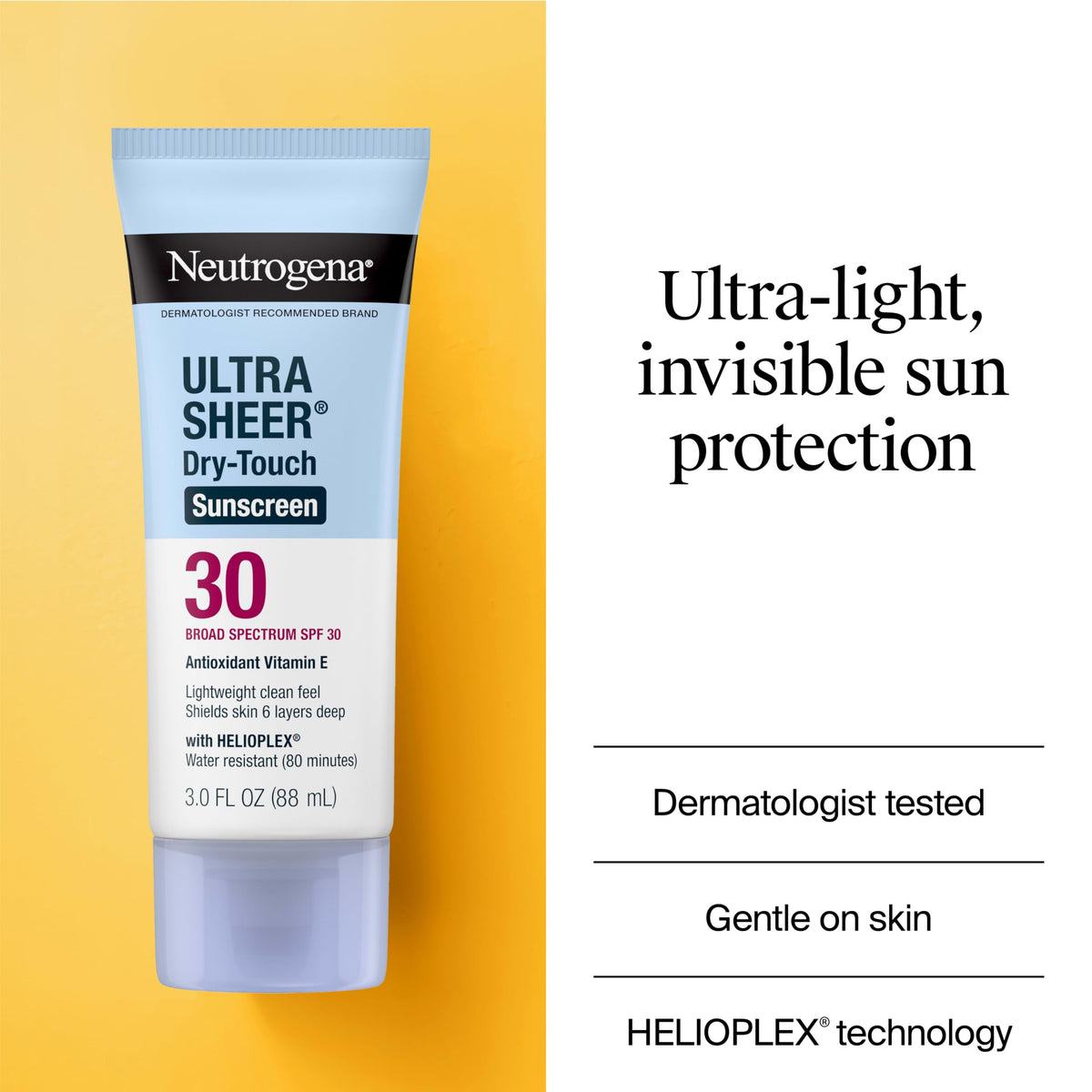 Neutrogena Ultra Sheer Sunscreen Lotion SPF 30 application on skin