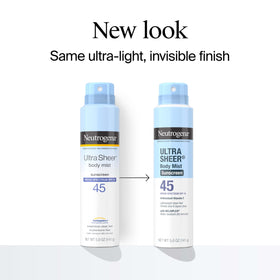 Neutrogena Ultra Sheer Sunscreen Spray SPF 45 back view