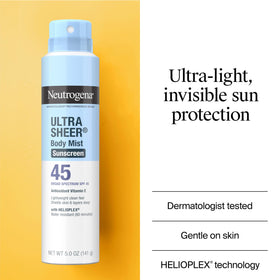 Neutrogena Ultra Sheer Sunscreen Spray SPF 45 side view