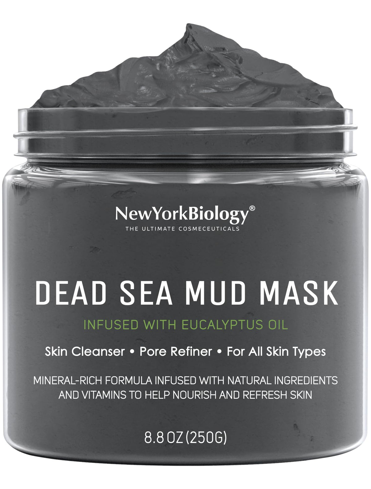 NEW YORK BIOLOGY Dead Sea Mud Mask Eucalyptus 8.8 oz front view