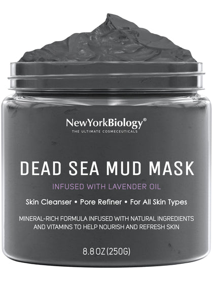 NEW YORK BIOLOGY Dead Sea Mud Mask Lavender front view 8.8 oz