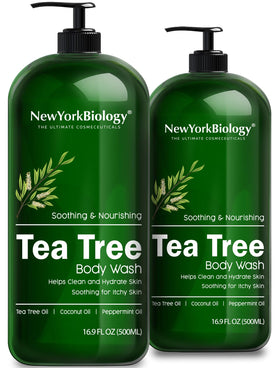 NEW YORK BIOLOGY Tea Tree Body Wash front view, 16.9 Fl Oz