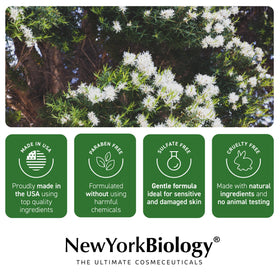 NEW YORK BIOLOGY Tea Tree Body Wash lifestyle scene in bathroom setting