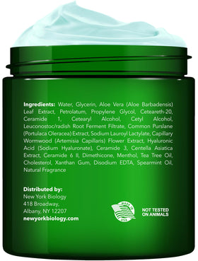 NEW YORK BIOLOGY Tea Tree Oil Foot Cream back view with ingredients