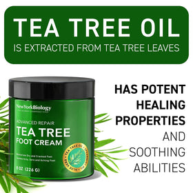 NEW YORK BIOLOGY Tea Tree Oil Foot Cream texture close-up
