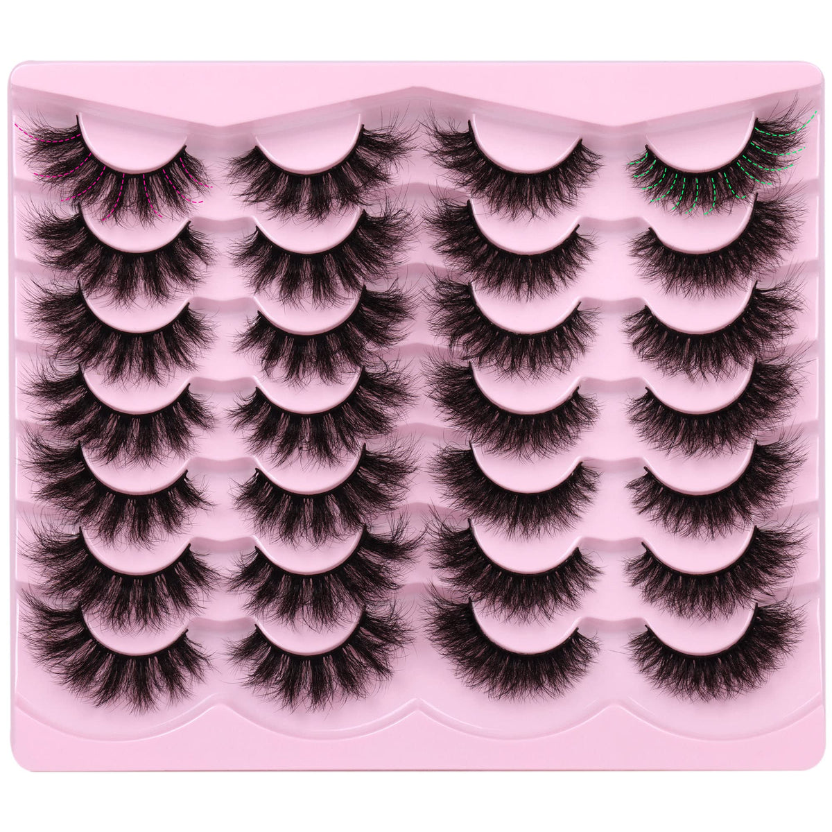 Newcally 8D Volume Long Cat Eye False Eyelashes front view