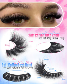 Newcally 8D Volume Long Cat Eye False Eyelashes in use