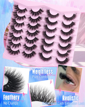 Newcally 8D Volume Long Cat Eye False Eyelashes on display