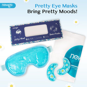 NEWGO Cooling Eye Mask demonstrating hot and cold therapy
