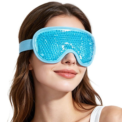 NEWGO Cooling Eye Mask front view in blue