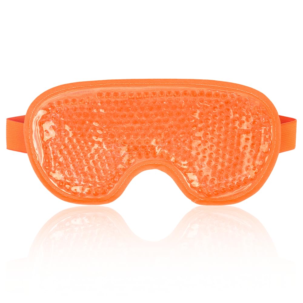 NEWGO Cooling Eye Mask front view in orange