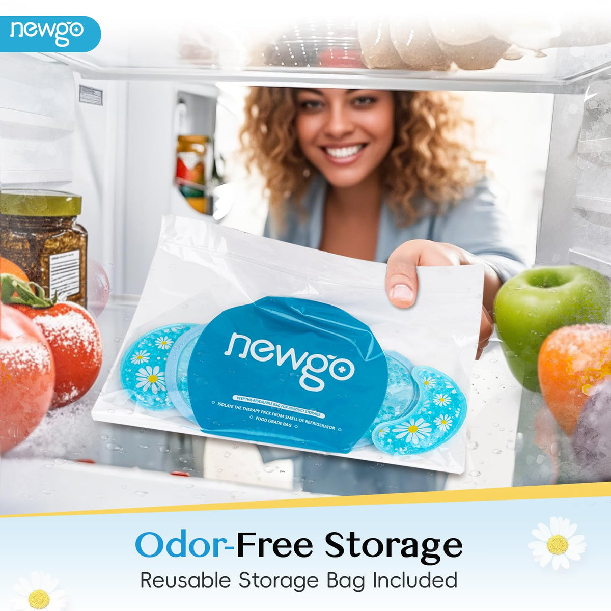 NEWGO Cooling Eye Mask on a relaxing background