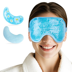 NEWGO Cooling Eye Mask showing dual-sided design