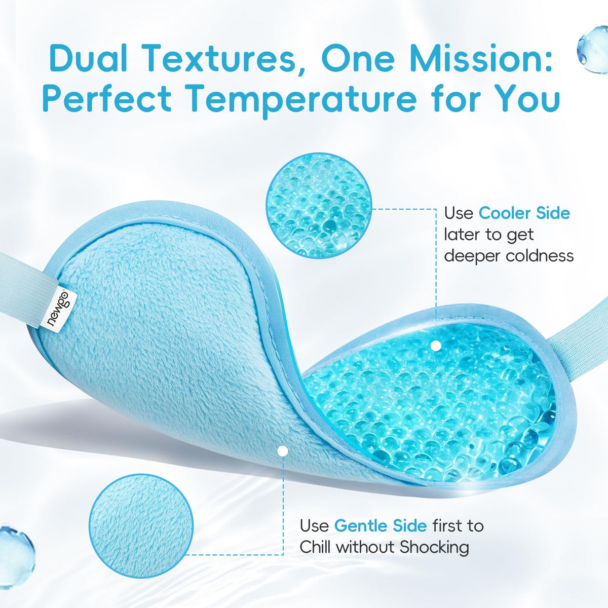 NEWGO Cooling Eye Mask smooth side for cooling