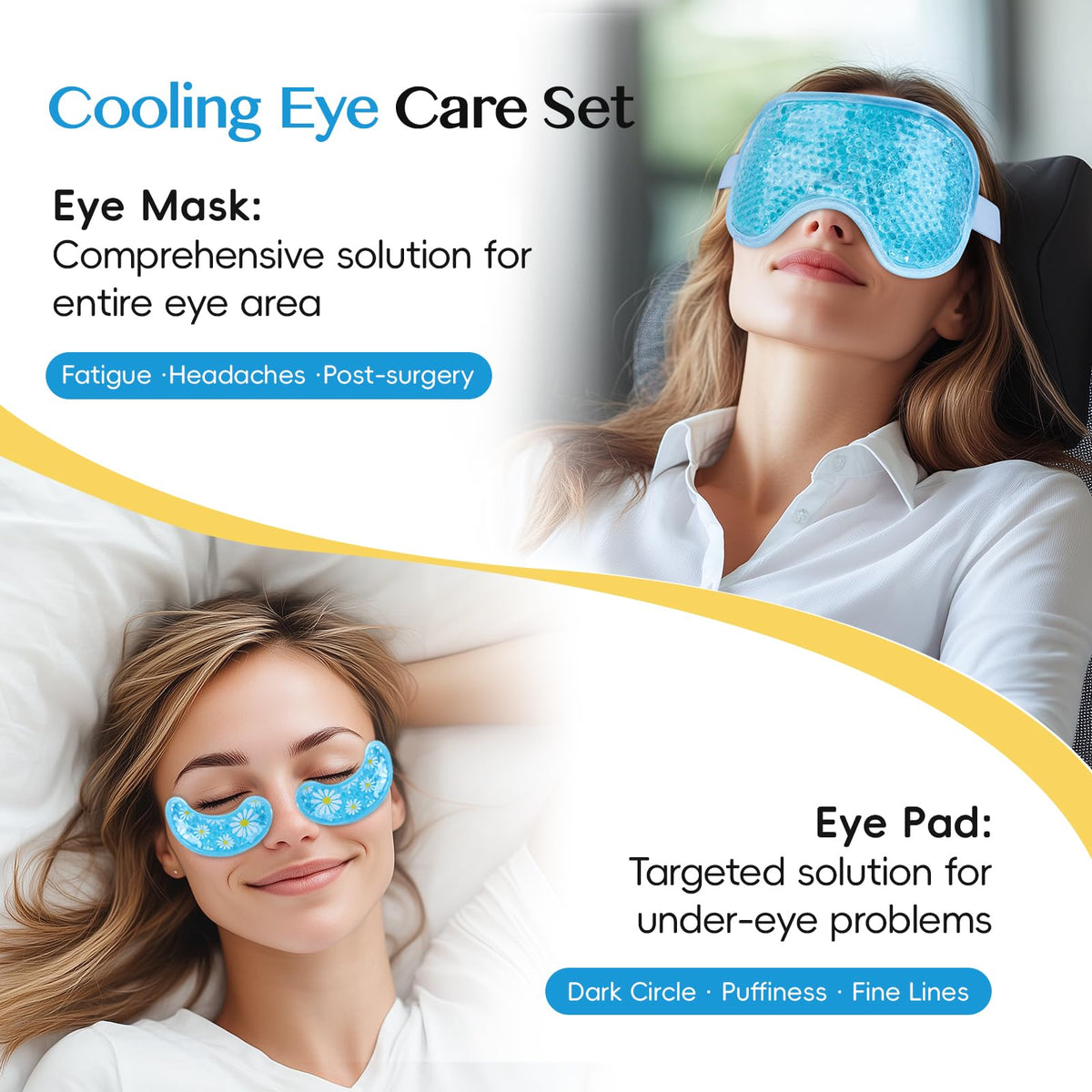 NEWGO Cooling Eye Mask with adjustable strap
