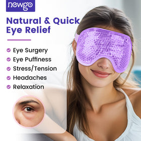 NEWGO Cooling Gel Eye Mask side view with plush backing