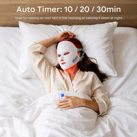 NEWKEY Red Light Therapy Mask displayed on a table