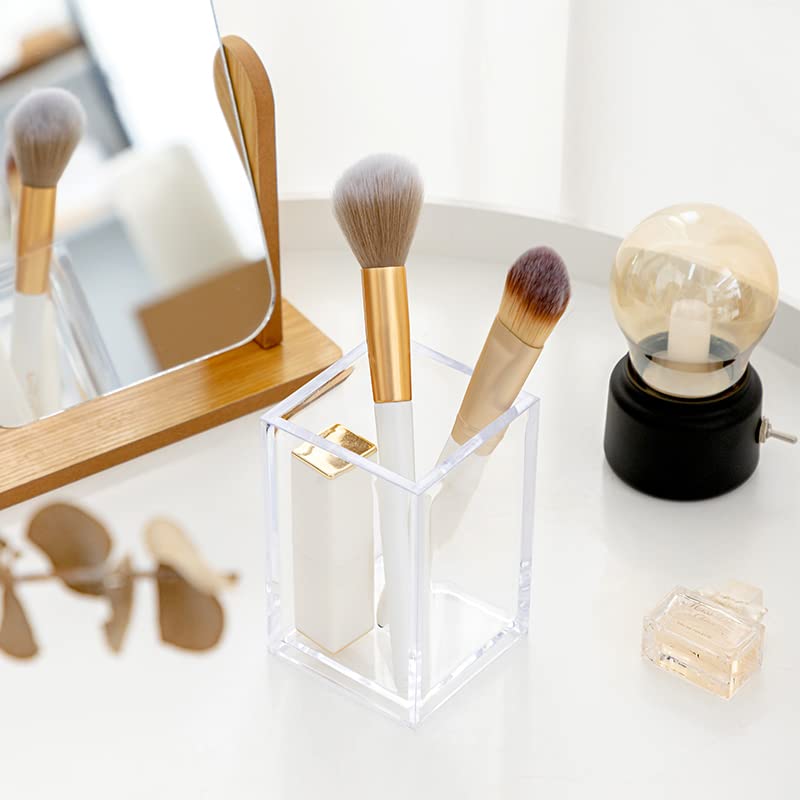 Newkita acrylic holder cup displaying stationery items