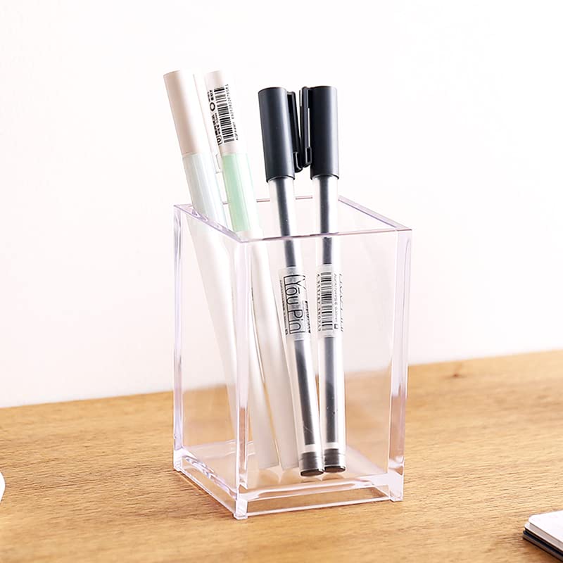 Newkita acrylic holder cup on a desk with stationery
