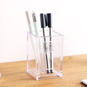 Newkita acrylic holder cup on a desk with stationery