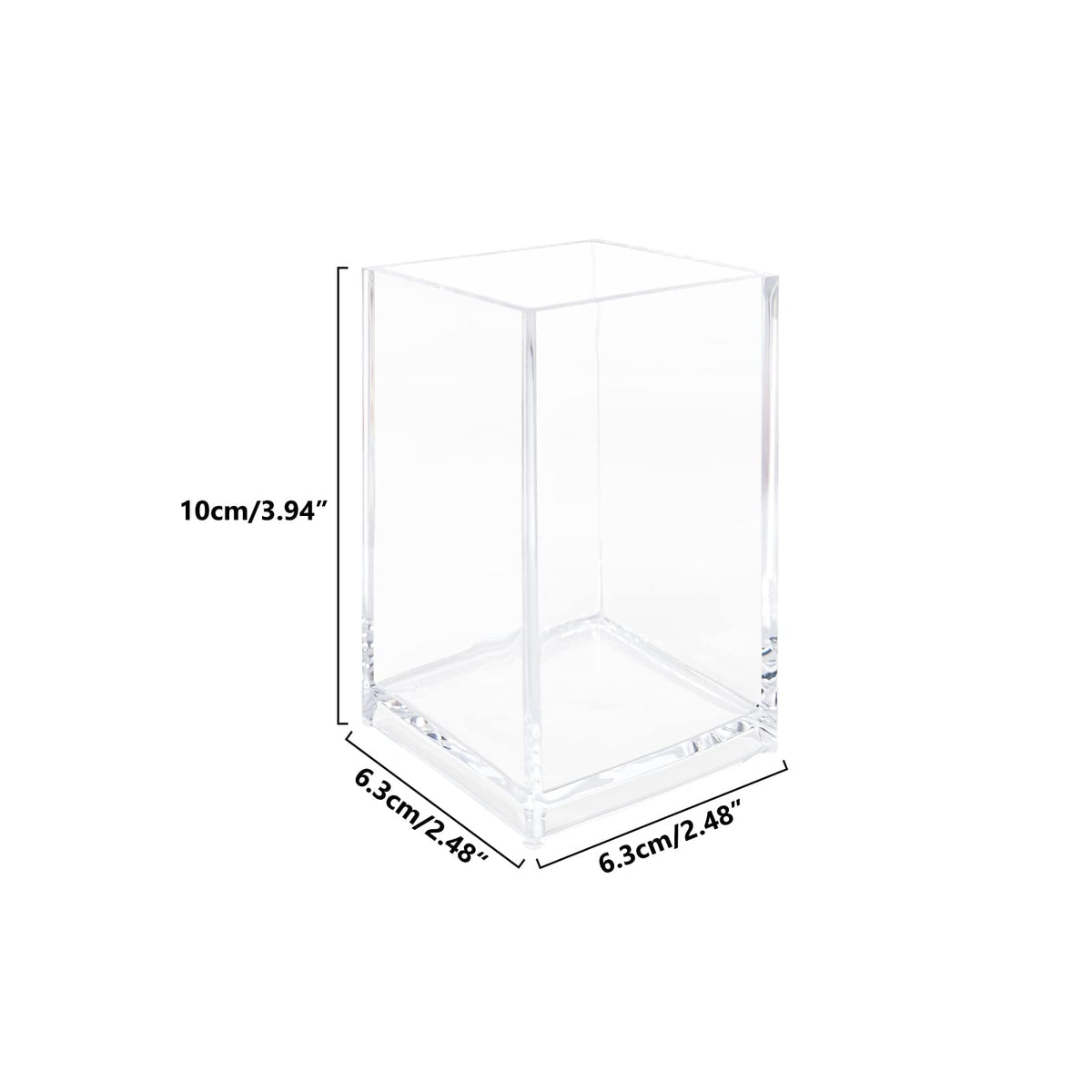 Newkita acrylic holder cup showing makeup brushes inside