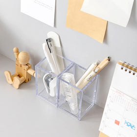 Newkita acrylic holder cup with lipsticks and nail polishes