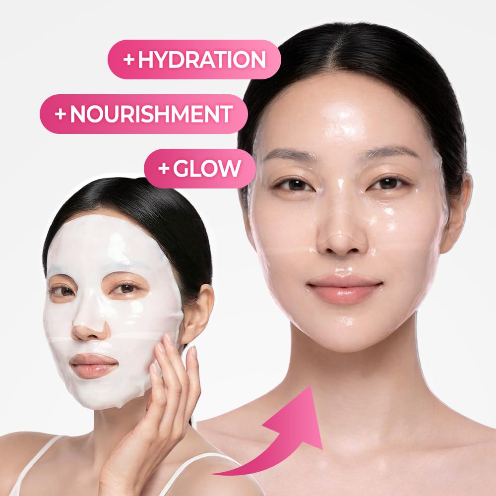 NEXTBEAU Collagen Hydrogel Face Mask texture on skin