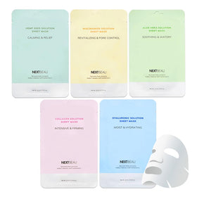 NEXTBEAU Solution Sheet Mask Pack front view with 20 masks