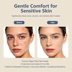 Nexusoftex face towels in use for makeup removal