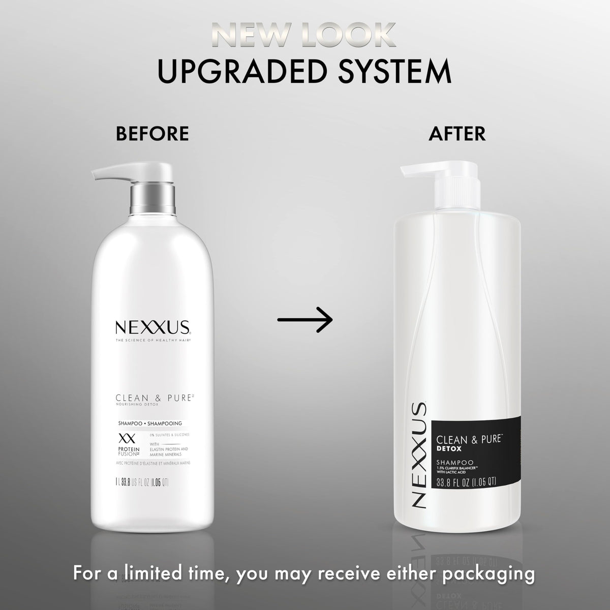 Nexxus Clean & Pure Detox Shampoo with natural ingredients