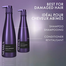 Nexxus KERAPHIX Conditioner application on hair