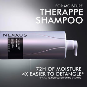 Nexxus Therappe Shampoo 33.8 oz in bathroom setting