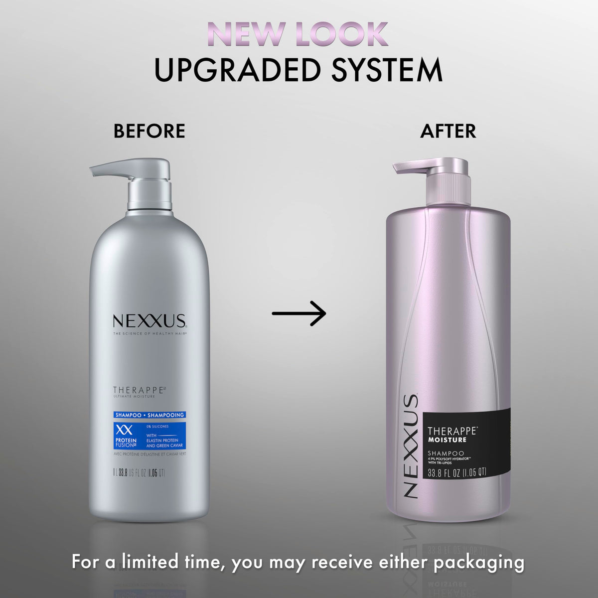 Nexxus Therappe Shampoo 33.8 oz side view
