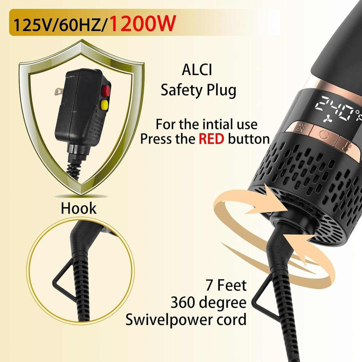 Nicebay Hair Dryer Brush packaging