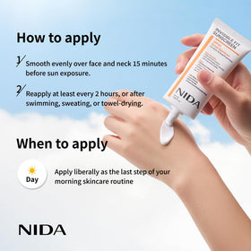 NIDA Invisible Fit Sunscreen SPF 50 lifestyle scene outdoors