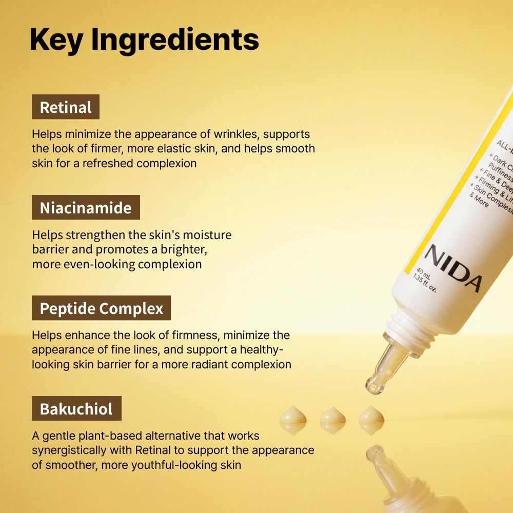 NIDA Revive Eye Cream 40ml open lid showing cream