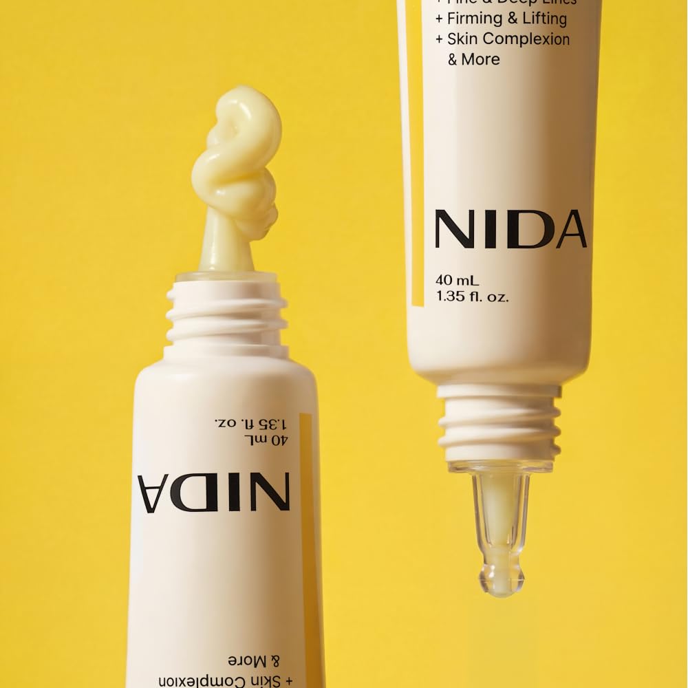 NIDA Revive Eye Cream 40ml packaging on a vanity