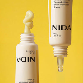 NIDA Revive Eye Cream 40ml packaging on a vanity