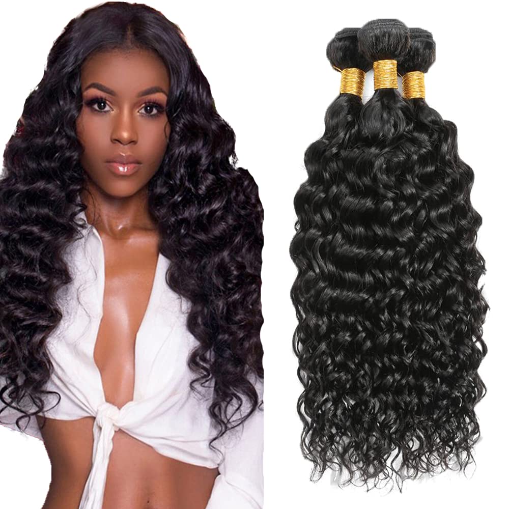 NiegMeag 300g Water Wave Human Hair Bundle front view