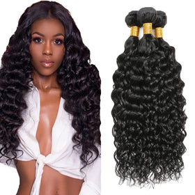 NiegMeag 300g Water Wave Human Hair Bundle front view