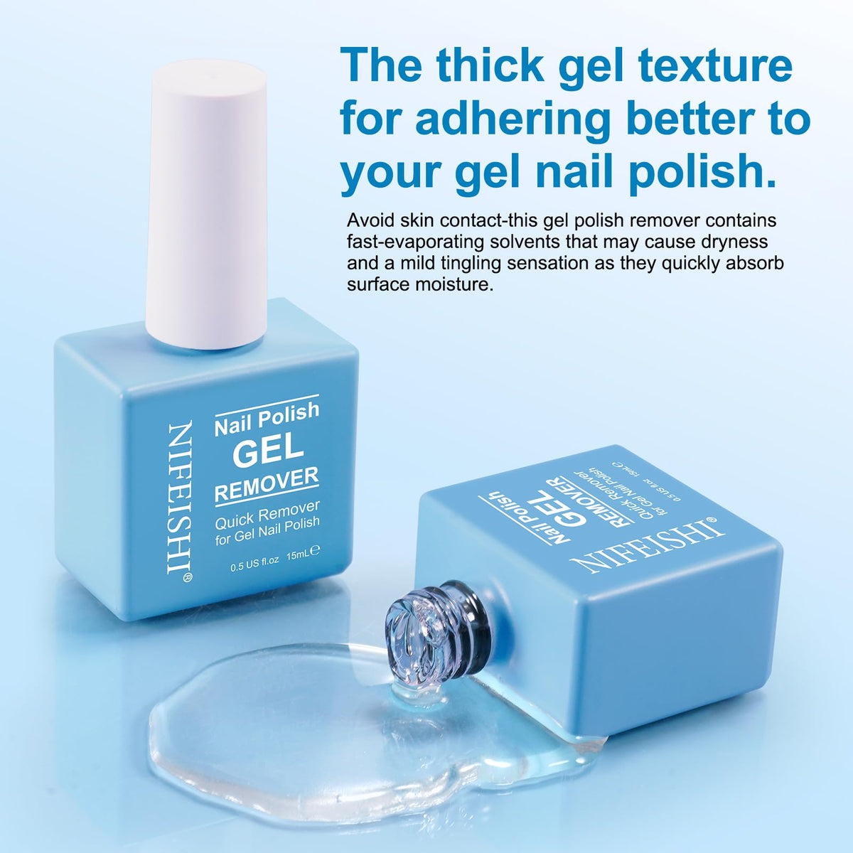 NIFEISHI Gel Nail Polish Remover 15ml close-up of bottle